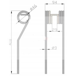 Jar Met 210165 rake tine