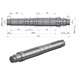 Rotor shaft of hammer grinder 8113010020