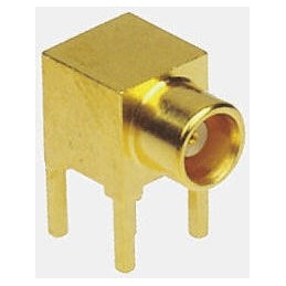 1 pcs - Amphenol, jack Through Hole MCX Connector, 50Ω, Solder Termination, Right Angle Body