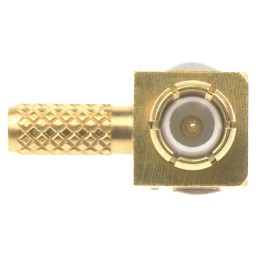 1 pcs - Radiall, Plug Cable Mount MCX Connector, 50Ω, Crimp Termination, Right Angle Body