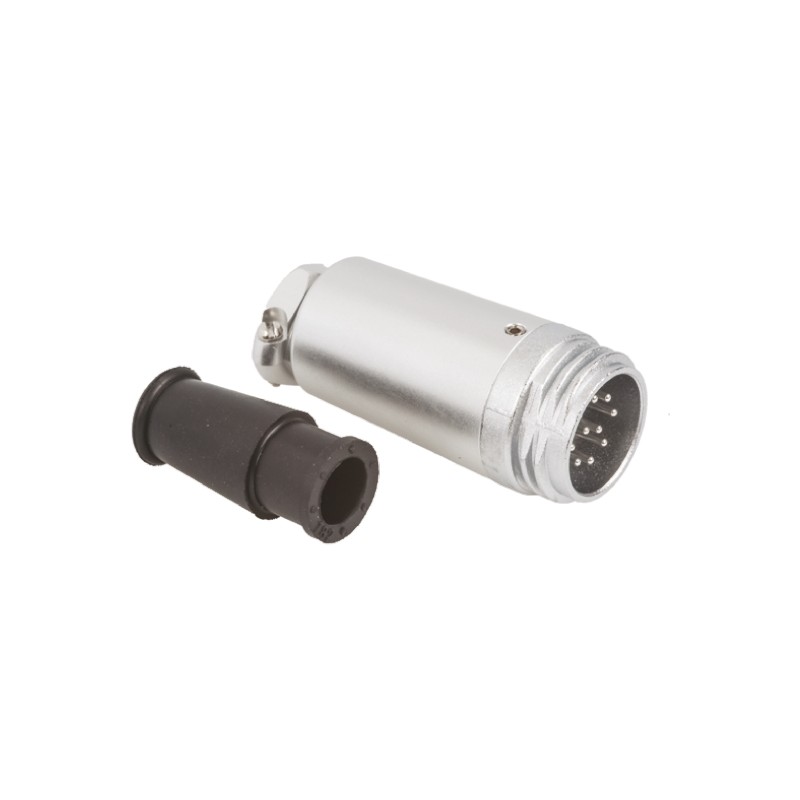 1 pcs - Hirose Circular Connector, 10 Contacts, Cable Mount, Miniature Connector, Socket, Male, RM Series