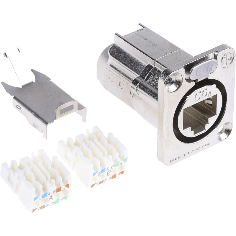 1 pcs - Neutrik, etherCON CAT6A D shape IDC Connector for use with etherCON Connectors