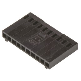 10 pcs - TE Connectivity, AMPMODU MOD IV Female Connector Housing, 2.54mm Pitch, 10 Way, 1 Row