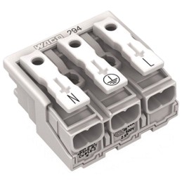 10 pcs - Wago 294 Series Power Supply Connector, 3-Pole, Female, 24A