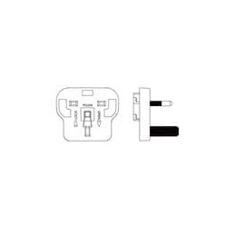 1 pcs : AC PLUG-UK2 - Wall Mount AC Adapters UK AC Plug For GEM series