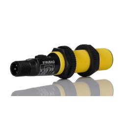 1 pcs - Banner Ultrasonic Barrel-Style Proximity Sensor, M18 x 1, 30 - 300 mm Detection, PNP & NPN Output, IP67