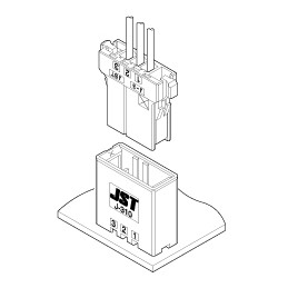 10 pcs - JST, F31 Male Connector Housing, 3.81mm Pitch, 4 Way, 1 Row
