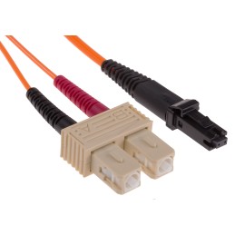 1 pcs - RS PRO MT-RJ to SC Simplex Multi Mode OM1 Fibre Optic Cable, 62.5/125μm, Orange, 1m