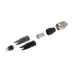 50 pcs - Binder Circular Connector, 8 Contacts, Cable Mount, M9 Connector, Plug, Male, IP40, 711 Series