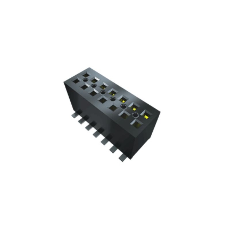1 pcs - Samtec FLE Series Vertical Surface Mount PCB Socket, 50-Contact, 2-Row, 1.27mm Pitch, Solder Termination
