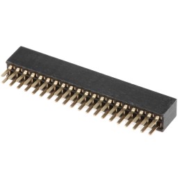 1 pcs - HARWIN M50-3 Series Straight Through Hole Mount PCB Socket, 40-Contact, 2-Row, 1.27mm Pitch, Solder Termination