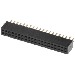 1 pcs - HARWIN M50-3 Series Straight Through Hole Mount PCB Socket, 40-Contact, 2-Row, 1.27mm Pitch, Solder Termination