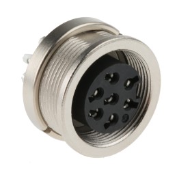 1 pcs - binder Circular Connector, 7 Contacts, Panel Mount, M16 Connector, Socket, Female, IP40, 680 Series
