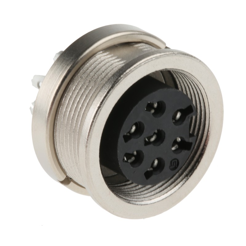 1 pcs - binder Circular Connector, 7 Contacts, Panel Mount, M16 Connector, Socket, Female, IP40, 680 Series