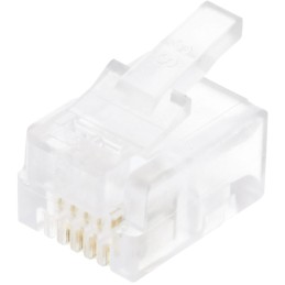 10 pcs - Bel-Stewart 940-SP Series Male RJ14 Connector, Cable Mount, Cat3, UTP Shield