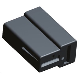 100 pcs - TE Connectivity, AMP FASTIN-FASTON 2 Way Nylon 66 Crimp Terminal Housing, 6.35mm Tab Size, Natural