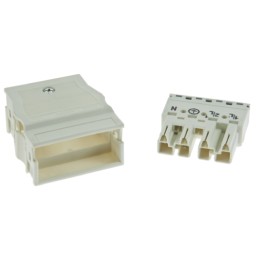 1 pcs - Wago 770 Series Distribution Block, 4-Pole, Male, 8-Way, 25A