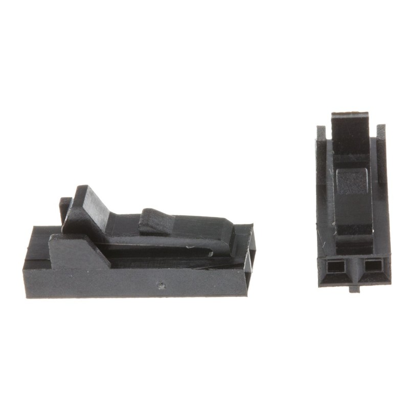 10 pcs - TE Connectivity, AMPMODU MTE Female Connector Housing, 2.54mm Pitch, 2 Way, 1 Row