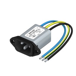 1 pcs - EPCOS 1A, 250 V ac/dc Male Panel Mount IEC Inlet Filter B84771A0001L000, Wire