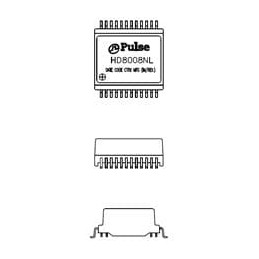 1 pcs : HD8008NLT - Pulse Transformers MDL SIN 10G P 1:1 SM TR