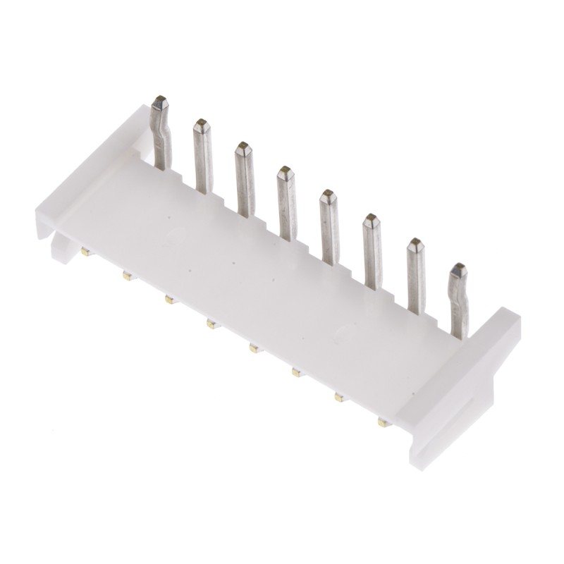 50 pcs - JST EH Series Right Angle Through Hole PCB Header, 8 Contact(s), 2.5mm Pitch, 1 Row(s), Shrouded