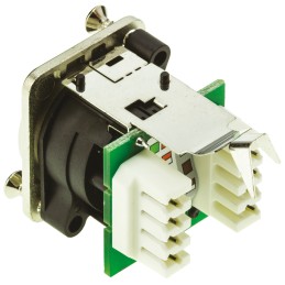 1 pcs - Neutrik etherCON Series Female RJ45 Connector, Cable Mount, Cat5e