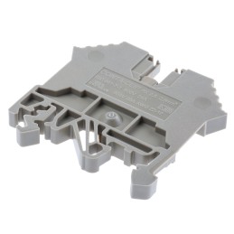 10 pcs - RS PRO Grey Feed Through Terminal Block, Single-Level, Screw Termination