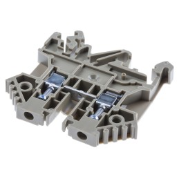 10 pcs - RS PRO Grey Feed Through Terminal Block, Single-Level, Screw Termination