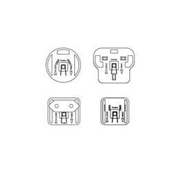 1 pcs : AC PLUG-MIX2 - Wall Mount AC Adapters US, EU, UK, AU mix For GEM series
