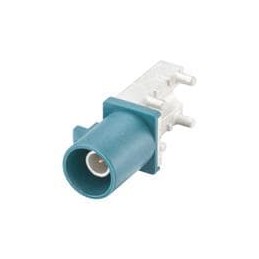 1 pcs : 59S2AQ-40MT5-Z_1 - RF Connectors / Coaxial Connectors Plug PC-Board SMD Right AngleZWatrBlue