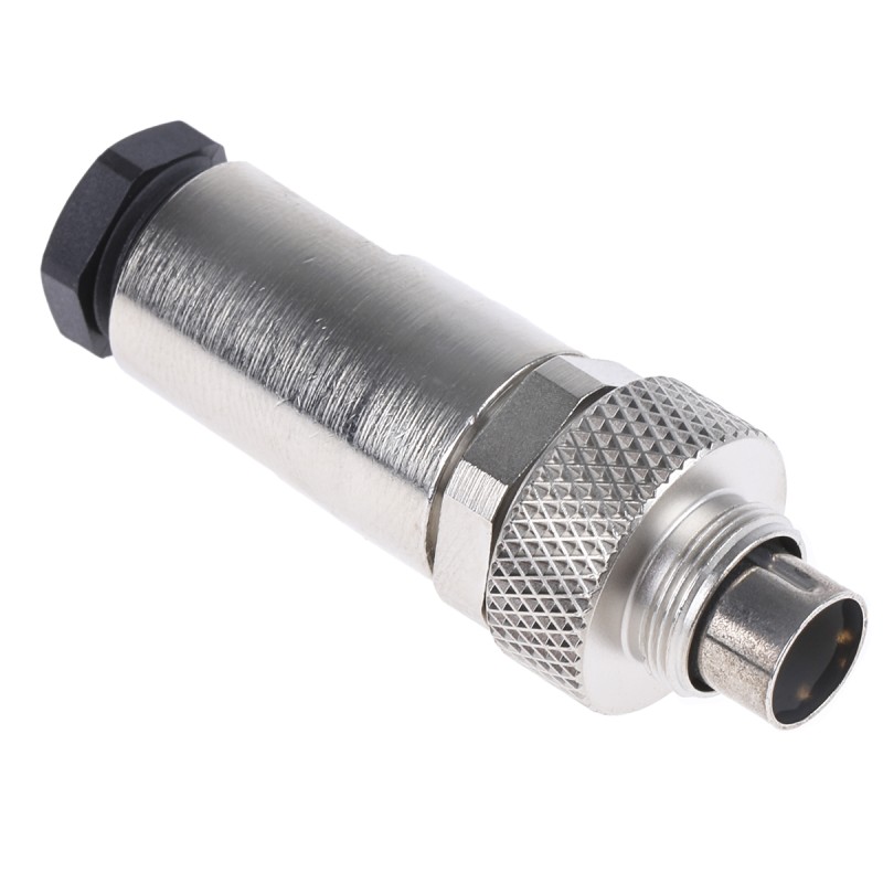 1 pcs - Binder Circular Connector, 3 Contacts, Cable Mount, M9 Connector, Plug, Male, IP67, 712 Series