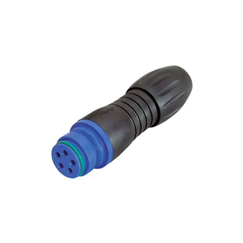 50 pcs - Binder Circular Connector, 5 Contacts, Cable Mount, Miniature Connector, Plug, Female, IP67, 720 Series