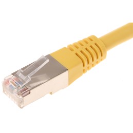 1 pcs - Decelect Cat5 Male RJ45 to Male RJ45 Ethernet Cable, F/UTP, Yellow PVC Sheath, 0.5m