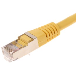 1 pcs - Decelect Cat5 Male RJ45 to Male RJ45 Ethernet Cable, F/UTP, Yellow PVC Sheath, 0.5m