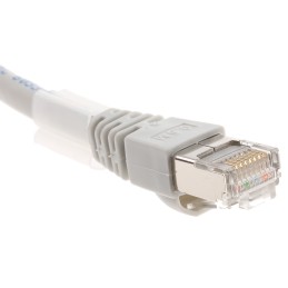 1 pcs - Weidmuller Cat6 Right Angle Male RJ45 to Straight Male RJ45 Ethernet Cable, S/FTP, Grey LSZH Sheath, 0.5m, Halogen Free