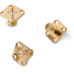 1 pcs - Wurth Elektronik WR-SMA Series, jack Flange Mount SMA Connector, Solder Termination, Straight Body