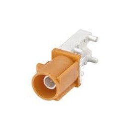 1 pcs : 59S2AQ-40MT5-M_1 - RF Connectors / Coaxial Connectors Plug PC-Board SMD Right AngleM POrange