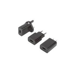 1 pcs : VEU10US050-UK - Wall Mount AC Adapters Fixed Plug Adapter, 10W, USB, Level VI