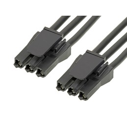1 pcs - Molex 3 Way Female Super Sabre to 3 Way Female Super Sabre Wire to Board Cable, 150mm