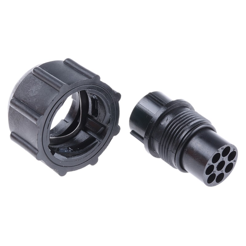 1 pcs - Souriau, UTP 8 Way Cable Mount MIL Spec Circular Connector Plug, Pin Contacts,Shell Size 12, Bayonet Coupling