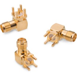1 pcs - Wurth Elektronik WR-RPSMA Series, jack PCB Mount SMA Connector, Solder Termination, Right Angle Body