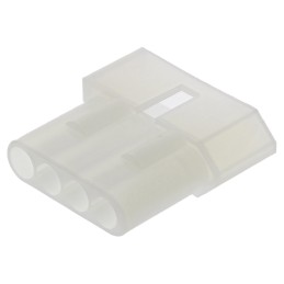 10 pcs - Molex, STANDARD .093' Male Connector Housing, 5.03mm Pitch, 4 Way, 1 Row
