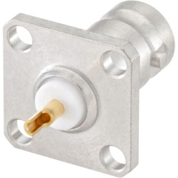 1 pcs - Rosenberger, jack Flange Mount BNC Connector, 50Ω, Solder Termination, Straight Body