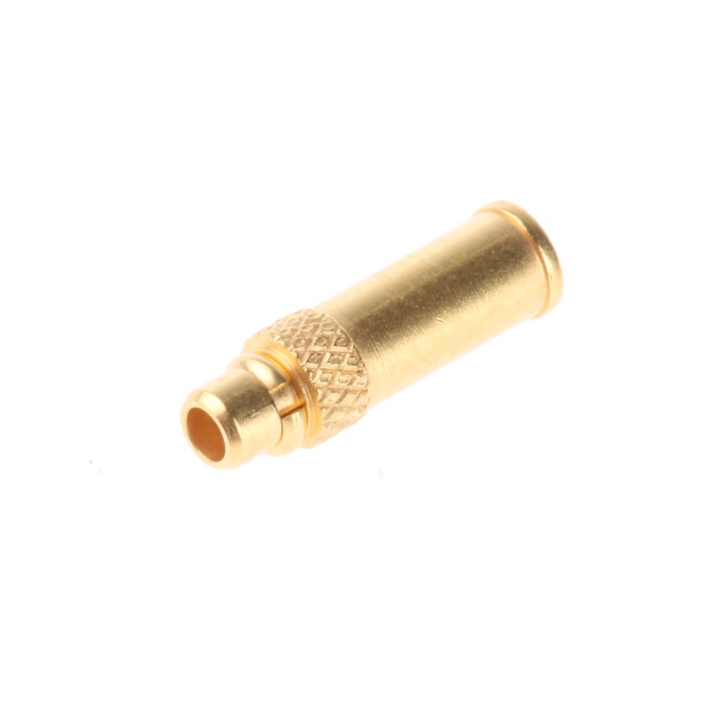 1 pcs - Huber+Suhner, Plug Cable Mount MMCX Connector, 50Ω, Solder Termination, Straight Body