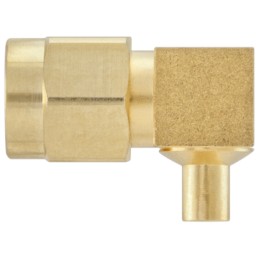 1 pcs - Rosenberger SMA Series, Plug Cable Mount SMA Connector, 50Ω, Solder Termination, Right Angle Body