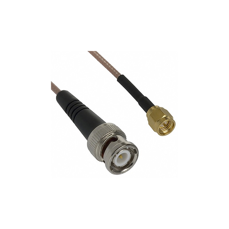 1 pcs - Cinch 415 Series Male SMA to Male BNC Coaxial Cable, 304.8mm, RG316 Coaxial, Terminated