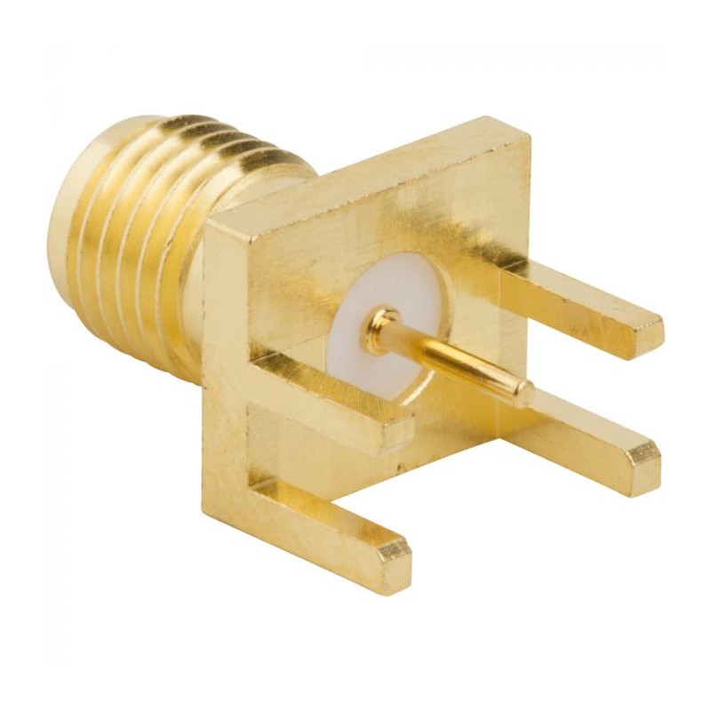 1 pcs - Amphenol RF, jack End Launch SMA Connector, Solder Termination, Straight Body