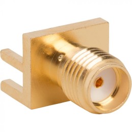 1 pcs - Amphenol RF, jack End Launch SMA Connector, Solder Termination, Straight Body