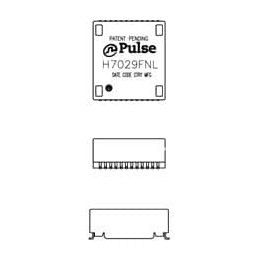 1 pcs : H7029FNLT - Pulse Transformers 1:1 24TERM