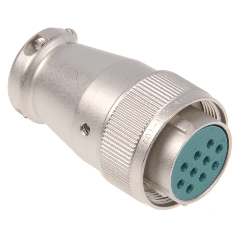 50 pcs - JAE Circular Connector, 10 Contacts, Cable Mount, Miniature Connector, Plug, Female, SRCN Series